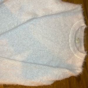 Fuzzy white sweater